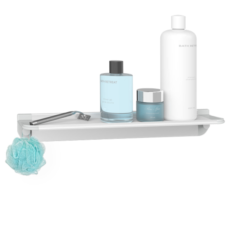 Glide Shower Shelf - Grey / Aluminum