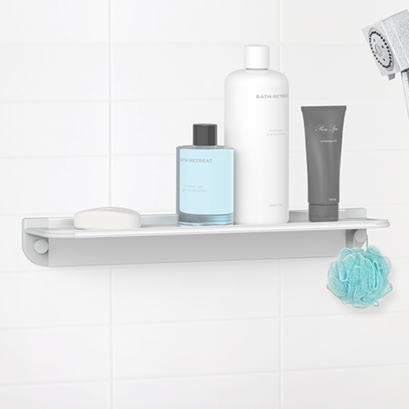 Glide Shower Shelf - Grey / Aluminum