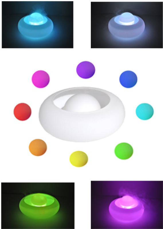 Magic Bowl - Aromaspender und Duftzerstäuber mit wechselnder Farbbeleuchtung - Rund